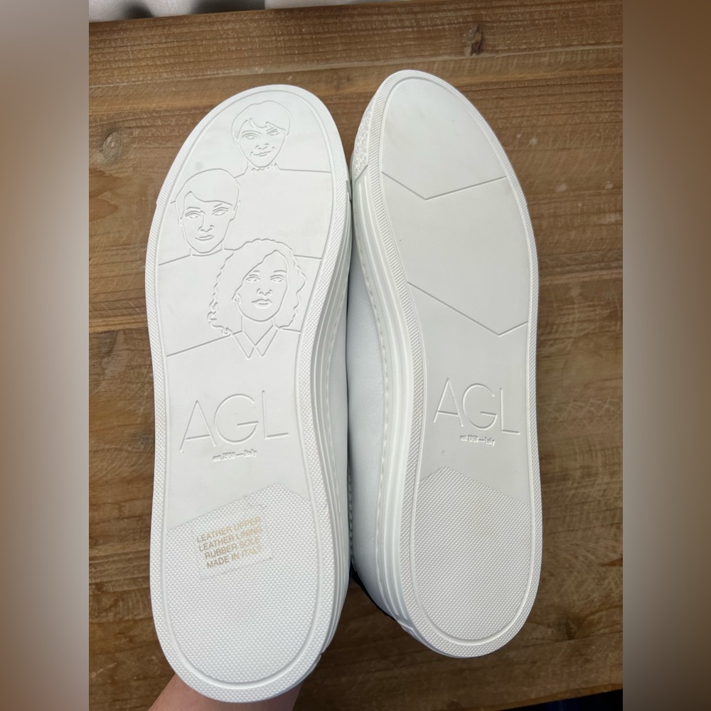 New AGL sneaker Sade size 41.5 white with pink black - Picture 6 of 12